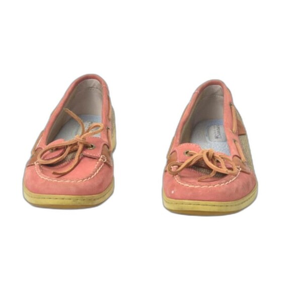 Sperry Womens Orange and Tan Topsiders / Moccassin Size 10 - Picture 3 of 6